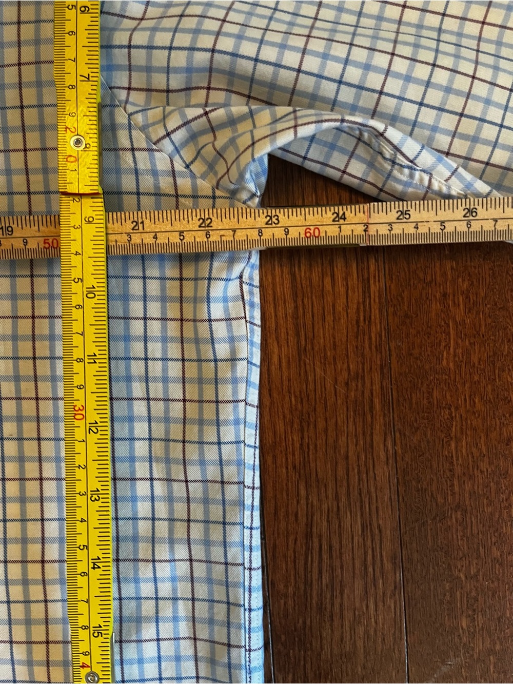 Lacoste Men's Light Blue and White Check Button-Down Shirt - Picture 8 of 12